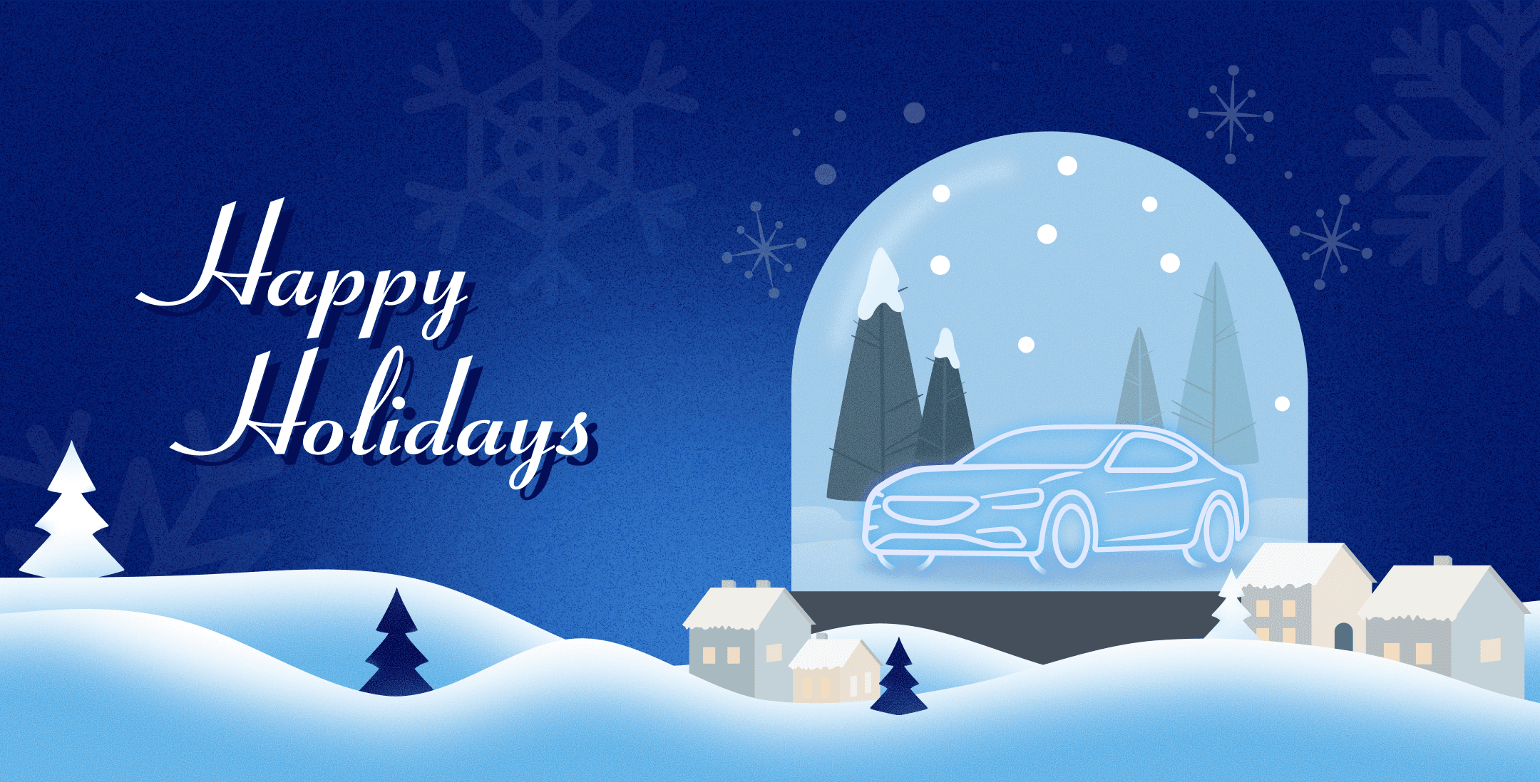 Integrated Auto Happy Holidays Header Background
